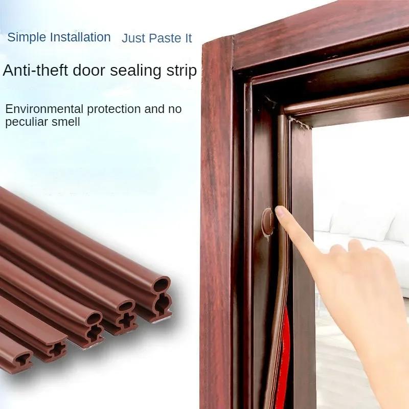 Selbstklebendes Silikon-Gummi-Dichtungsband Tür-Fenster-Dichtungsleisten Spaltblocker Typ I Isolierband 6 Meter/Rolle