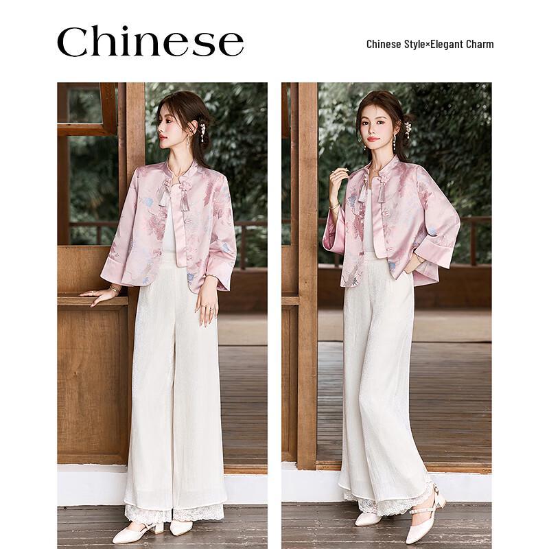 Like Water Years 2025 Petite Freizeithose mit Spitzenbesatz