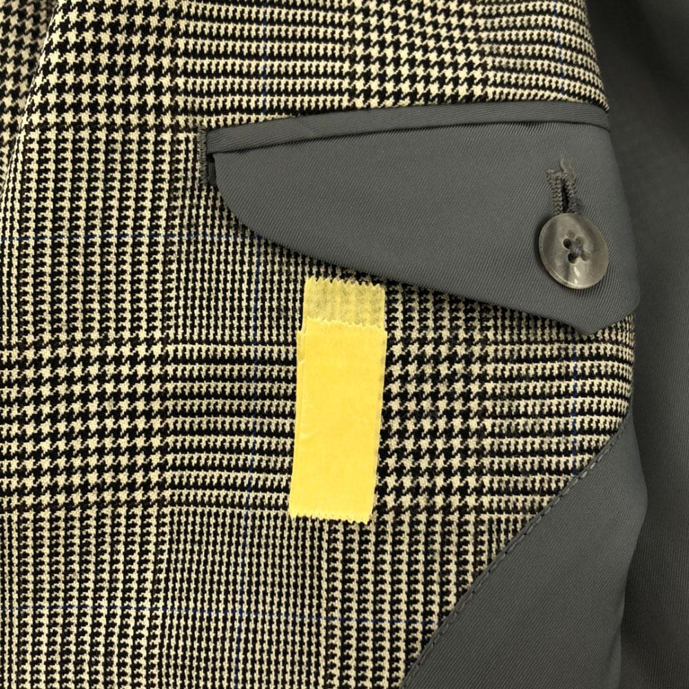 Burberrys Veste tailleur en laine à motif Prince de Galles années 90 Beige x noir Homme Vieux Occasion