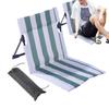 Relaxing Lounger Beach Chair Foldable Striped Seat With Lumbar Support Beach Folding Chair For Camping Patio Pool Lawn Garden