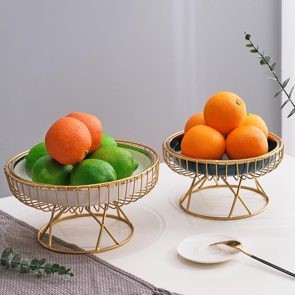 Light Luxury Fruit Plate Creative Living Room Home Fruit Basket Afternoon Tea Candy Dessert Stand Snack Tray Party Supplies