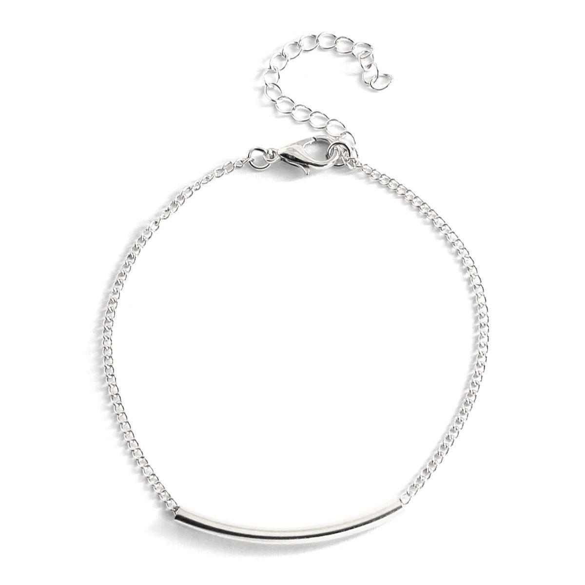 

New hot-selling drive DNU copper tube bracelet cheap simple accessories срібний