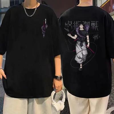 Jujutsu Kaisen Fushiguro Toji koszulka z grafiką anime moda unisex moda bawełniana luźna odzież unisex w stylu Harajuku z krótkim rękawem