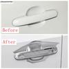 Car Door Handle Bowl Decoration Protection Cover Trim Carbon Fiber Accessories For Toyota Land Cruiser 250 Prado LC250 2024 2025