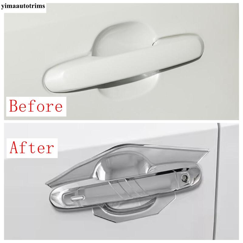 Car Door Handle Bowl Decoration Protection Cover Trim Carbon Fiber Accessories For Toyota Land Cruiser 250 Prado LC250 2024 2025
