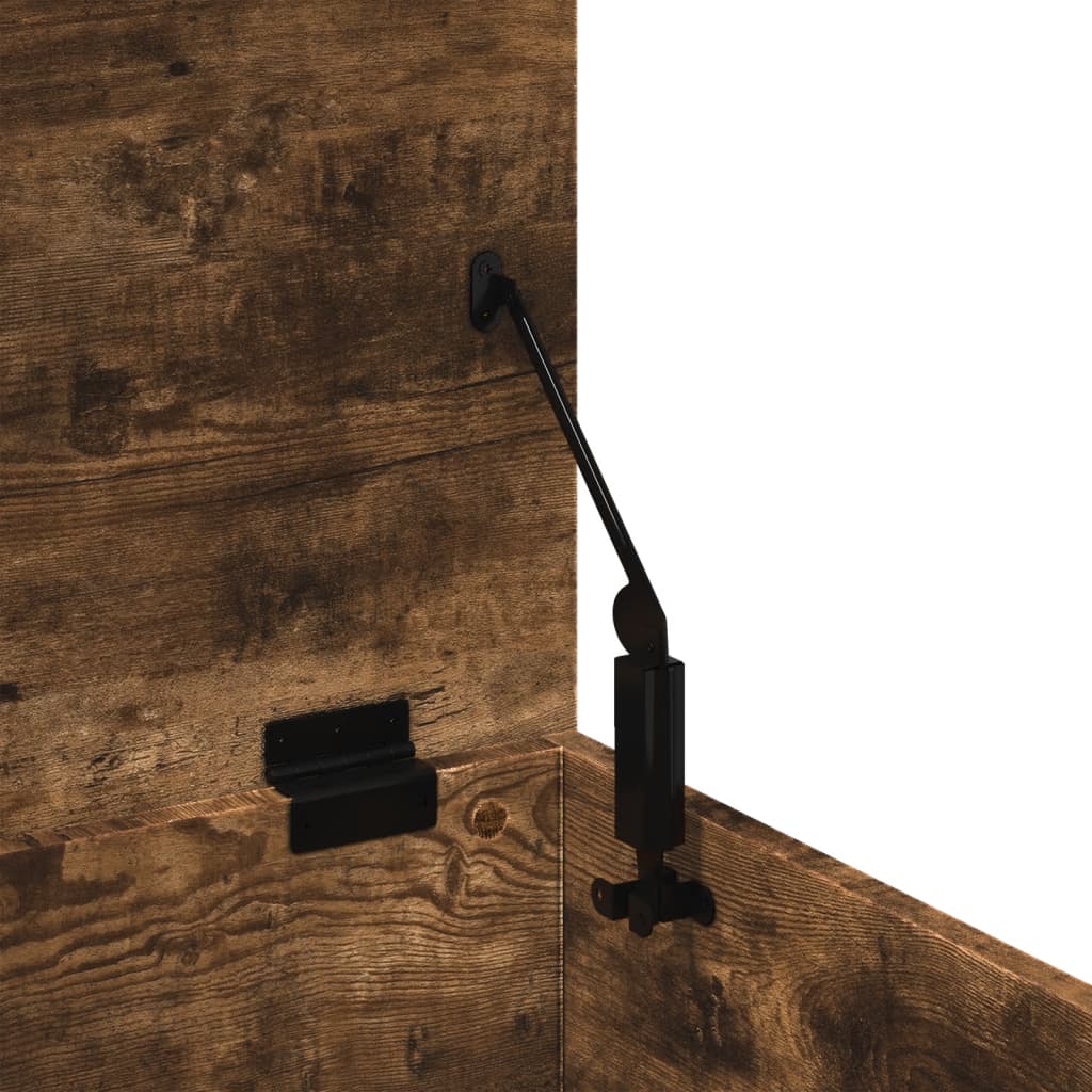 Chest in Smoked Oak Finish 60 x 35 x 35 cm Wood Based Material