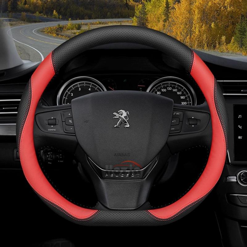 Leather Car Steering Wheel Cover for Peugeot 307 106 Partner 407 406 306 301 108 607 408 207 206 208 308 508 SW GT 2012 - 2025