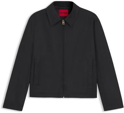 Mid-season Jacket HUGO Cotton Jacket Regular-fit with Waxed Finish - Style Bapo2531 50544628 Black