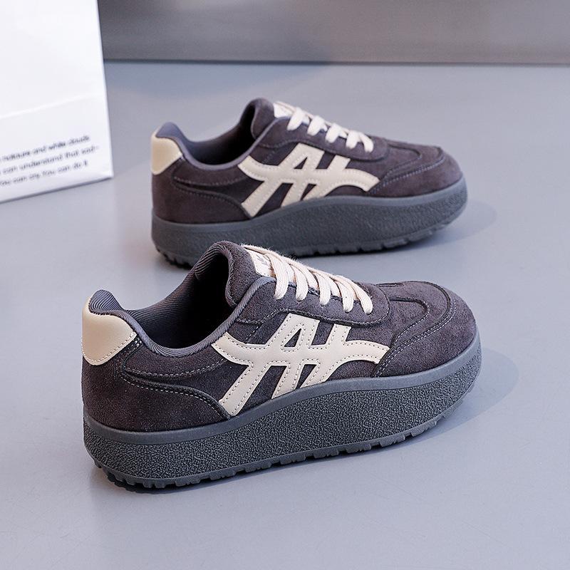 Spring new thick-soled German training board shoes women's ins niche versatile student casual sports shoes YT