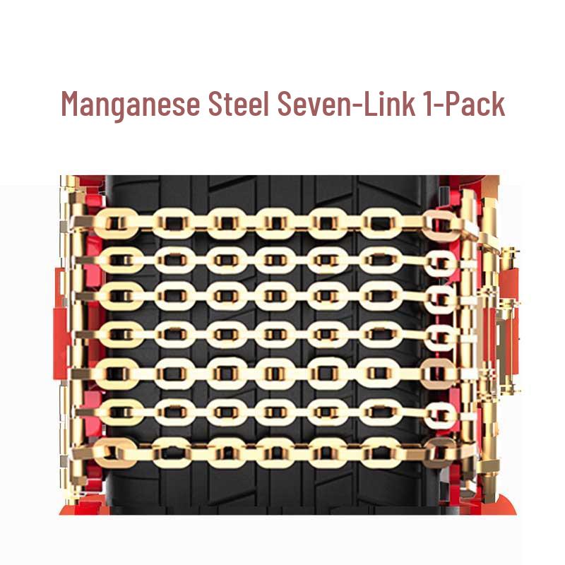 Universal Thickened Waffle Pattern Anti-Skid Tire Chains for Snow Emergencies