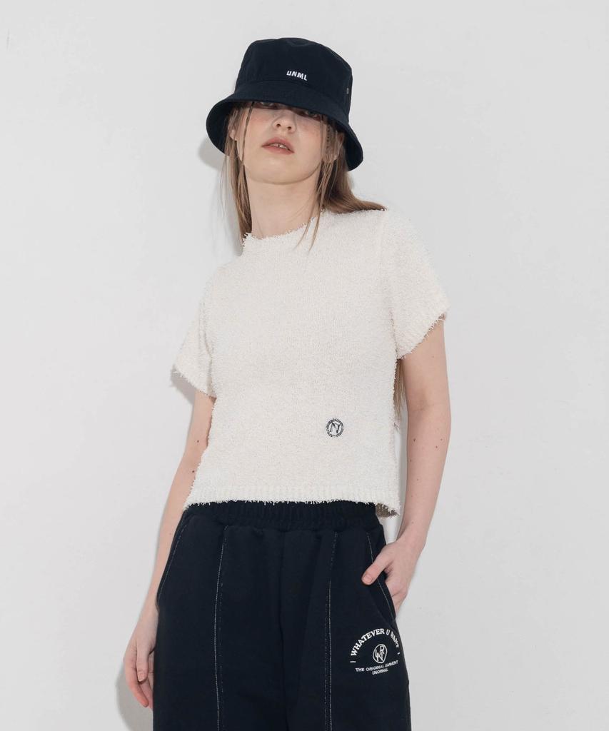 UNUSUALNORMAL Symbol Knit Top_Ivory