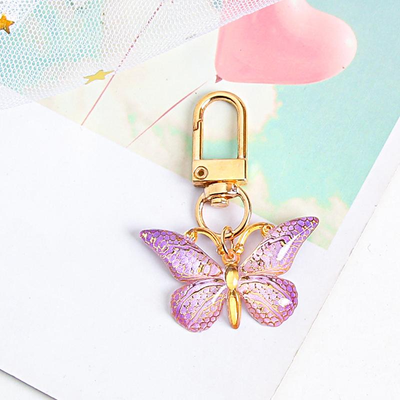 

1 шт. Брелок-бабочка для рюкзака, сплав, брелок, аксессуар для набора наушников, градиентный брелок-шарм в виде бабочки, многоцветный 1pcs