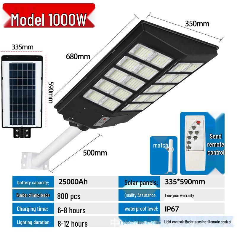 High-Power Outdoor Solar Street Light for Courtyard & Yard