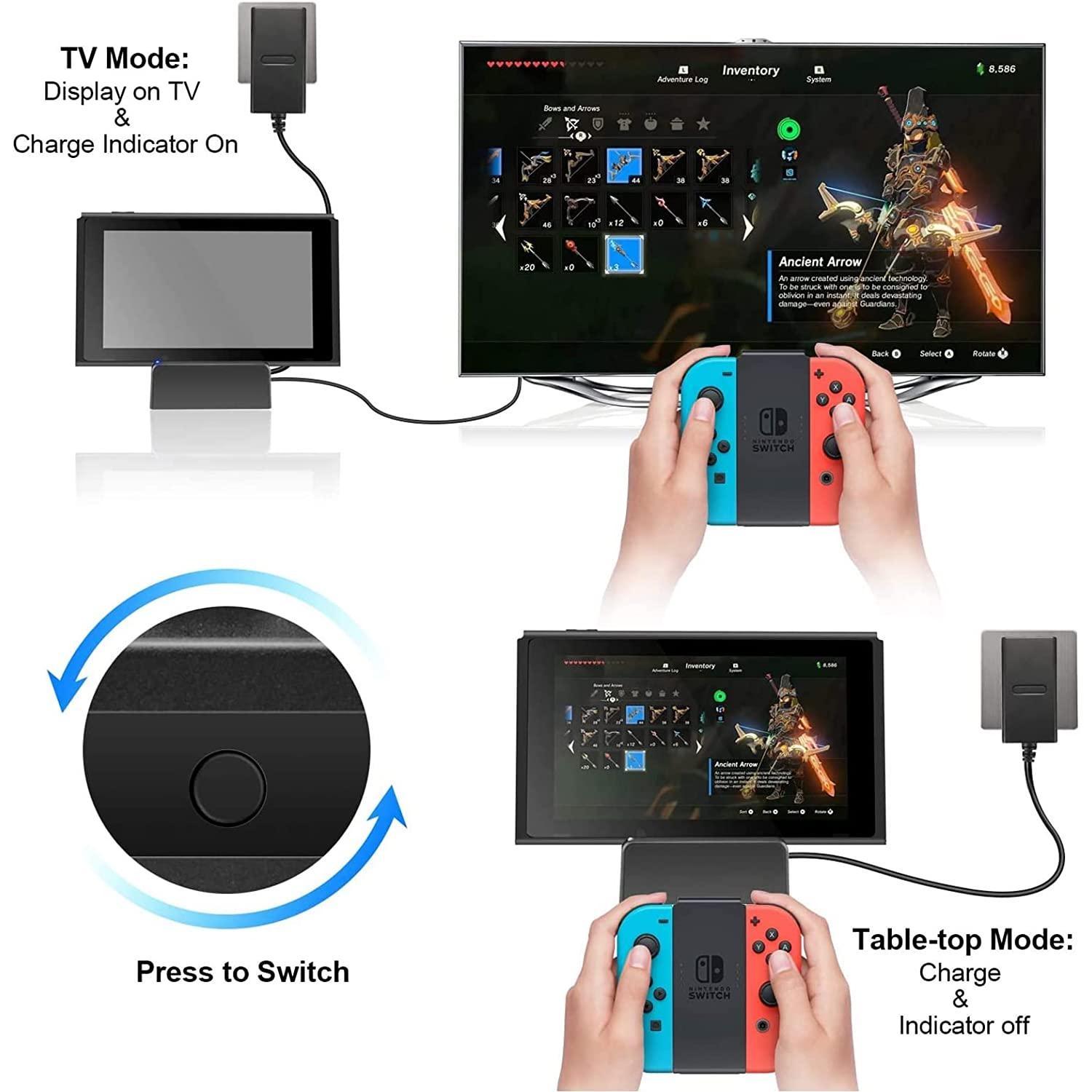Nintendo Switch için Switch Dock, 4K HDMI/USB 3.0/USB-C Şarj