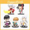 Adorable Inuyasha Chibi Figure Collection Pvc Cake Topper Blind Box Set 8-10cm