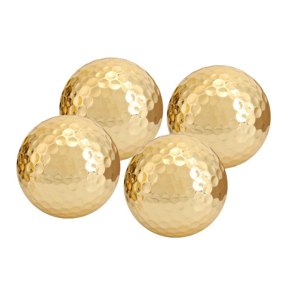 Placcatura Dorata Palline da Golf Dorate Doppia Placcatura Dorata Pallina da Golf Campo Pratica Golf