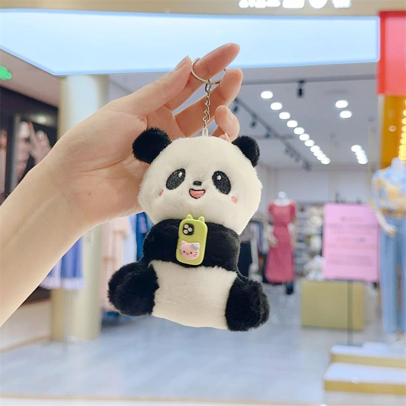 Cute Giant Panda Plush Keychain Pendant Doll Claw Machine Toy Small Gift