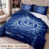Portsmouth FC Printed Bedding Set Custom Name Text 1 Duvet Cover 2 Pillowcases For Bedroom