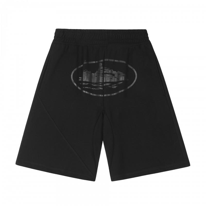 Corteiz Streetwear Short Pants Men Women Alcatraz Ship Print Loose Fit Cotton Shorts