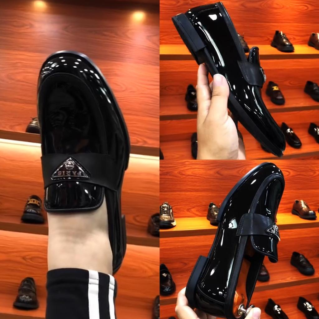 New High-end Versatile Gentleman Light Luxury Business Casual Patent Leather Men's Shoes Simple Fashion Trend Handsome