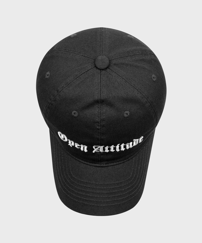 OPEN ATTITUDE Chrome Logo Ball Cap-Charcoal