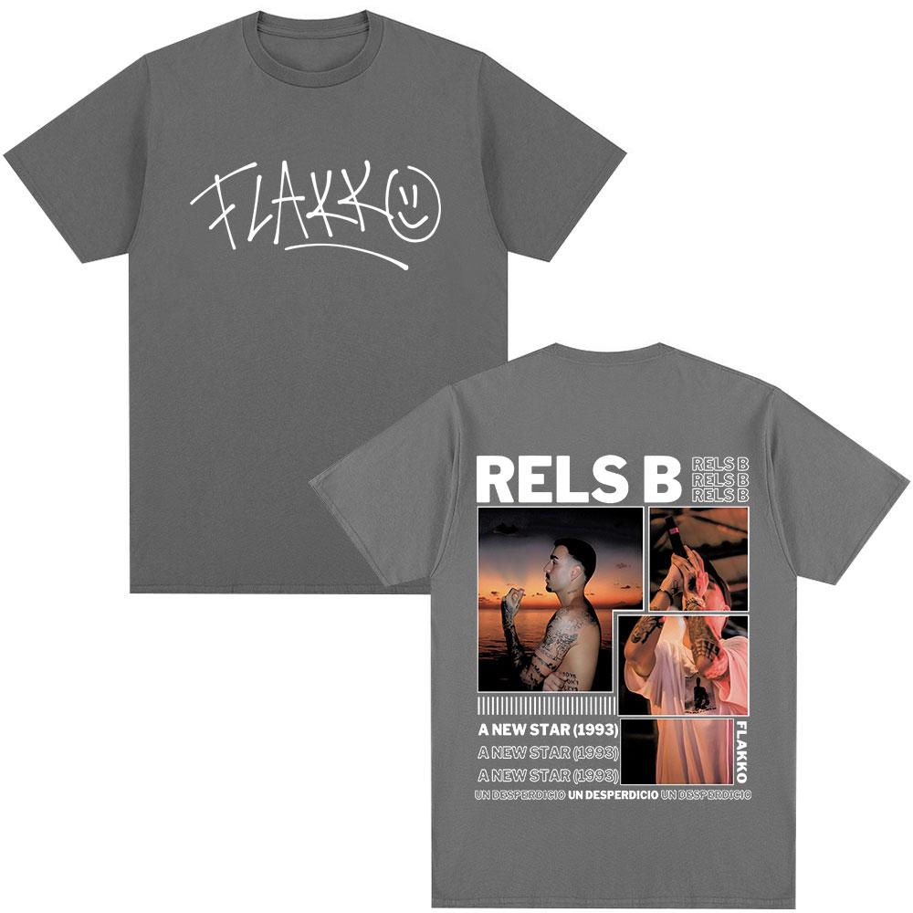 Rapper Rels B A New Star Album Merch T-shirt Unisex Women Clothing Fashion Hip Hop Tshirts High Quality Cotton T Shirts Streetwear