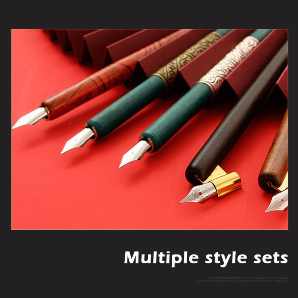 Stainless Steel Tip Dip Pen Kit With Holder Signature Pen Portable Calligraphy Pen Business