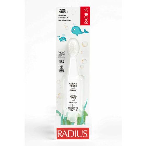 Radius Pure Toothbrush (for Babies 6 Months and Up) (Single Item) BPA-Free, No Coloring Agents