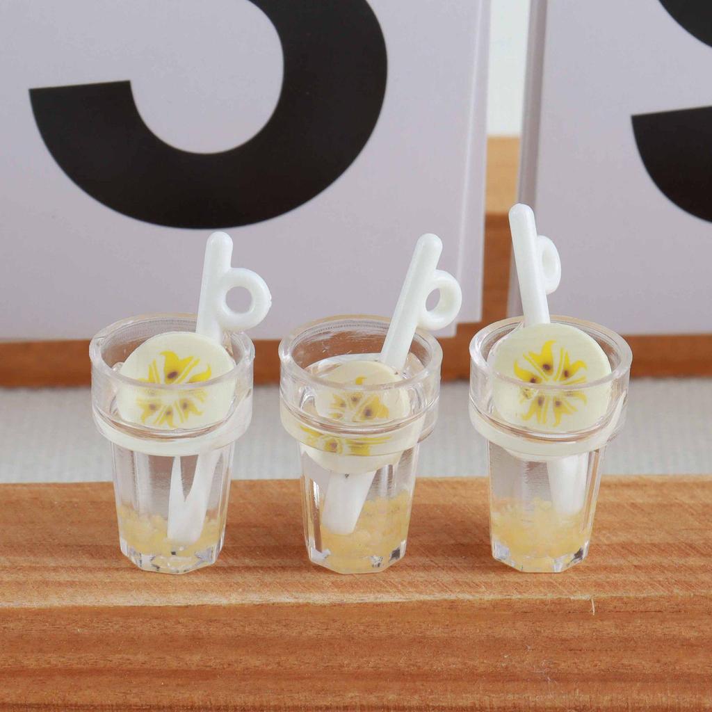 Miniature Fruit Drink Cup Earrings & Keychain Pendant