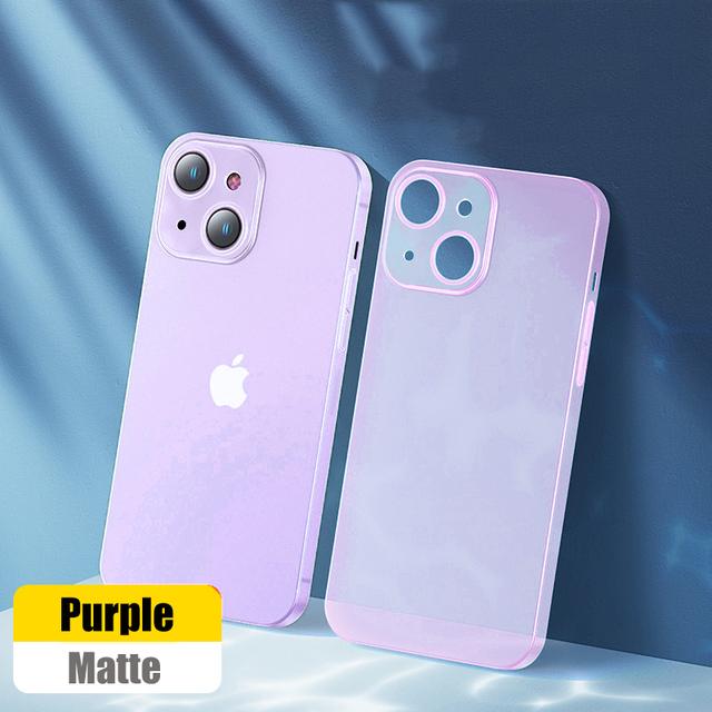 

Противоударный ультратонкий прозрачный матовый чехол толщиной 0,3 мм для Iphone 14 13 12 Mini 11 Pro Xs Max X Xr S 7 8 Plus, тонкий жесткий чехол из полипропилена For iPhone 13Pro Max