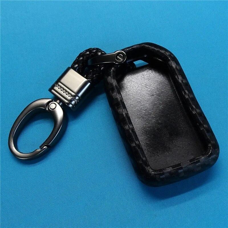 Silicone Carbon Car Keyless Smart Key Fob Case Cover for Honda Civic Accord Pilot 2015-2017 2/3/4/5/6 Button Keyles Smart Keyles