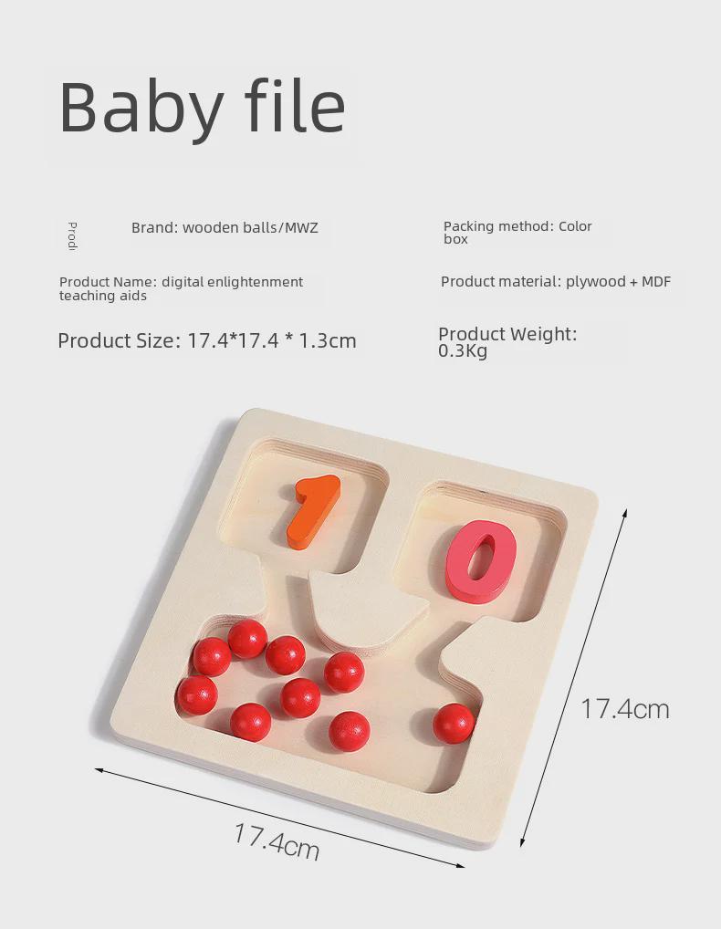 Montessori Wooden Math Learning Aids: Educational Tools for Children's Addition, Subtraction, Logic, and Arithmetic Training.