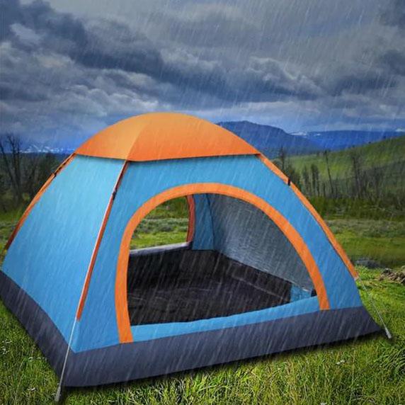 3 Colors Outdoor Tent 3-4 People Fully Automatic Camping Thickening Rain-proof Tent Quick-opening Large Space Double-door Tent