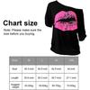 80s Costumes for Women, Lips Print T Shirt Lace Headband Earrings Necklace Bracelet for 80s Theme Party
