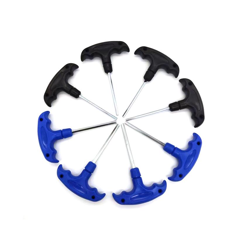Short-handled T-Handle Hex Wrench Tool Holder - CNC Lathe Single Hexagonal Plastic Handle Wrench