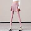 Women's Small Yoga & Fitness Set: Half-Zip Long Sleeve Top, Skirt, and Pants for Spring & Autumn