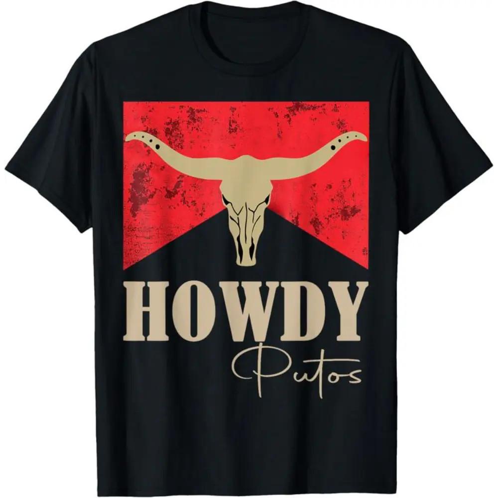 100% Cotton Bull Skull Country Cowboy Western Graphic T-Shirt For Men And Women XXXL