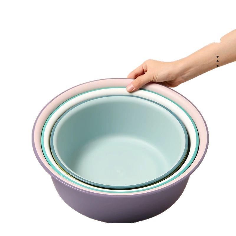 Durable Extra Thick Plastic Washbasin for Clothes, Student Dormitory Basin