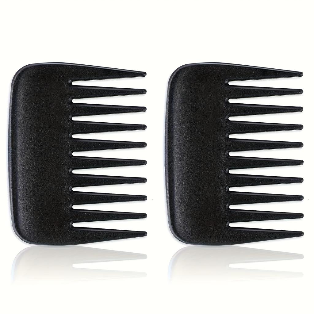Portable Soft Hair Comb, Anti-static Wide Tooth Comb Stripe Comb, Portable Travel Comb, Suitable for Men and Women Thick Curly Waves Wig, Black