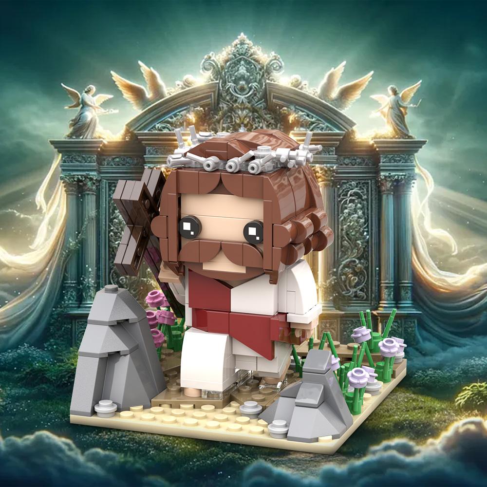 Gobricks MOC Christianity God Shepherd Jesus Bricks Crucifixion of Jesus Rode the Donkey into Jerusalem Building Blocks Toy Gift