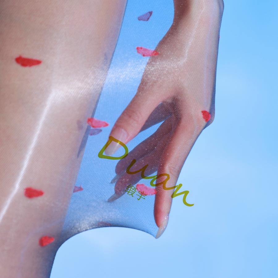 360Sexy Aurora Pantyhose for Women, Ultra-thin Heart-patterned Black Stockings, Tempting High-Waisted Shiny Tights