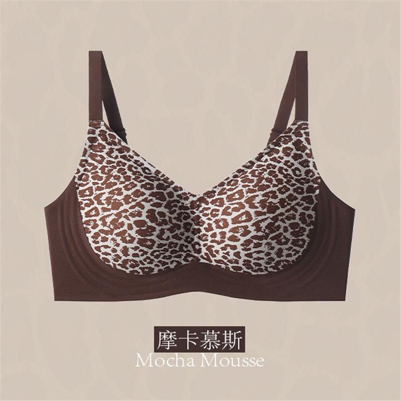 Large Size Tk Abraded Gathering Soft Support Seamless Underwear Thin Gathering Bra