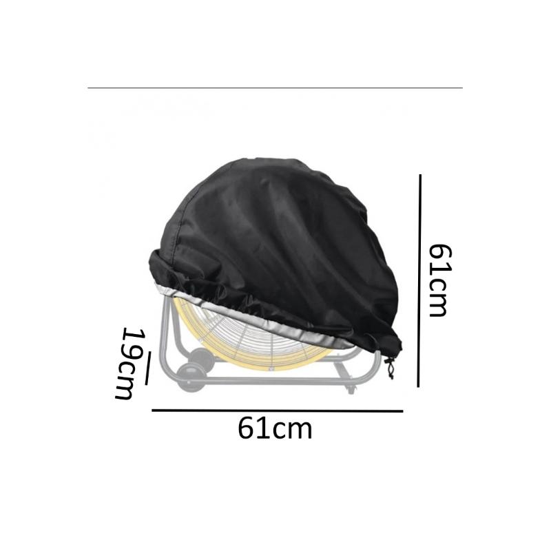 Premium Industrial Fan Cover 600D Fabric Silver Coating Waterproof Dustproof Sun Protections For Outdoor Fans