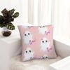 Cute Ghost Goth Pink Halloween Pillowcase Soft Polyester Cushion Cover Gift Pillow Case Cover Seat Square