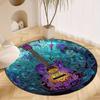 S Guitar Round Rug Nonslip Area Rug Office Chair Mat Carpet For Living Room Bedroom Home Decor