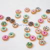 30Pcs 3D Resin Doughnut Flatback Cabochon Figurine Artificial Food Scrapbooking DIY Jewelry Craft Decoration Accessories