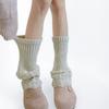 Solid Color Women's Foot Cover Retro Girl's Boots Heap Socks Women Knitted Leg Warmers  Harajuku