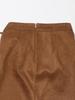 Elegant Women's Suede Skirt with Lace-up Knot - Solid Color, Spring/Autumn Collection