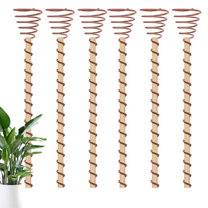 6Pcs Electroculture Plant Stakes Garden Coppers Coils Antennas for Growing Garden Plant Vegetables Using