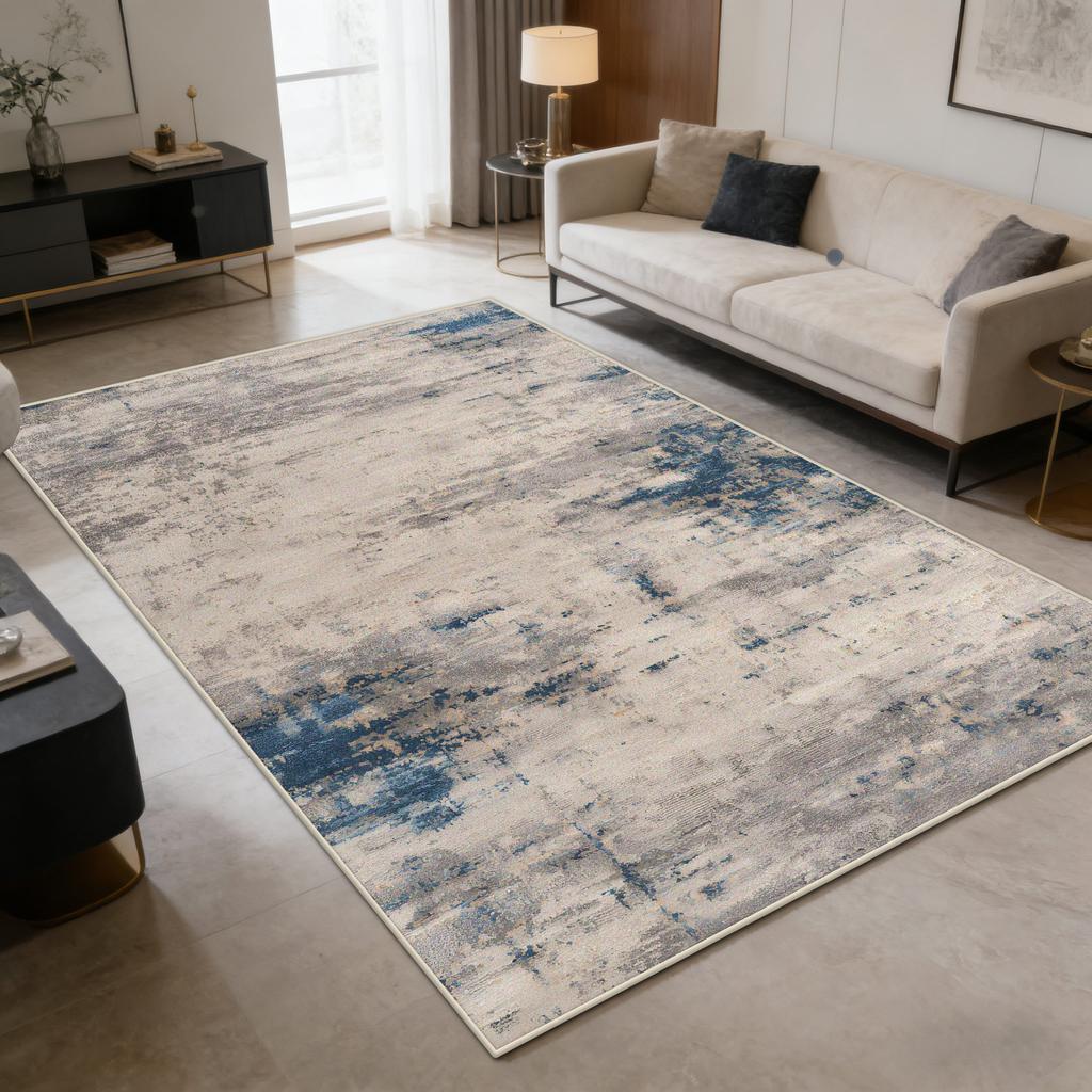 Abstract Ink Wash Style Living Room Carpet Light Luxury Decoration Study Bedroom Washable Rug Office Cloakroom Table Chair Mat